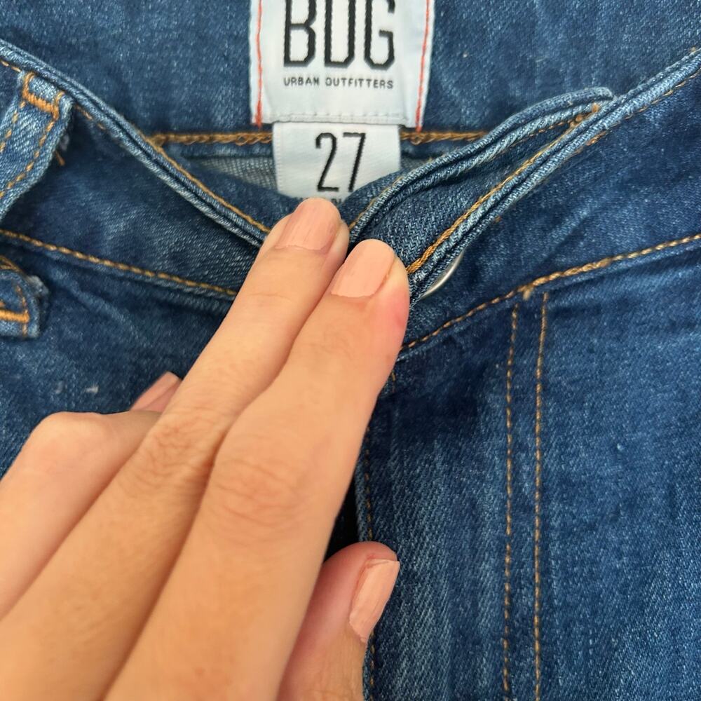 Urban Outfitters BDG Y2K Jeans Studded Rhinestone flare denim Women 27 - Picture 4 of 8